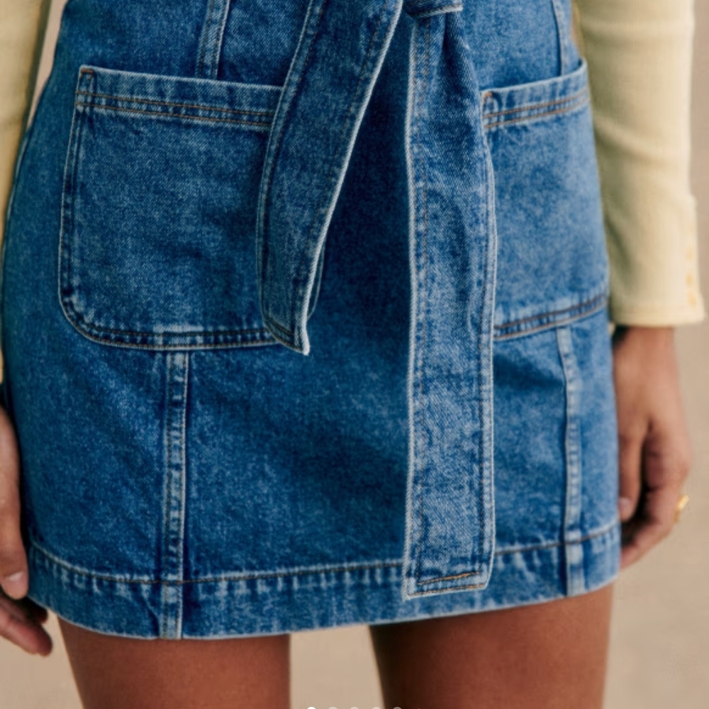 Sézane Gillie Denim Skirt Sz 36/4
